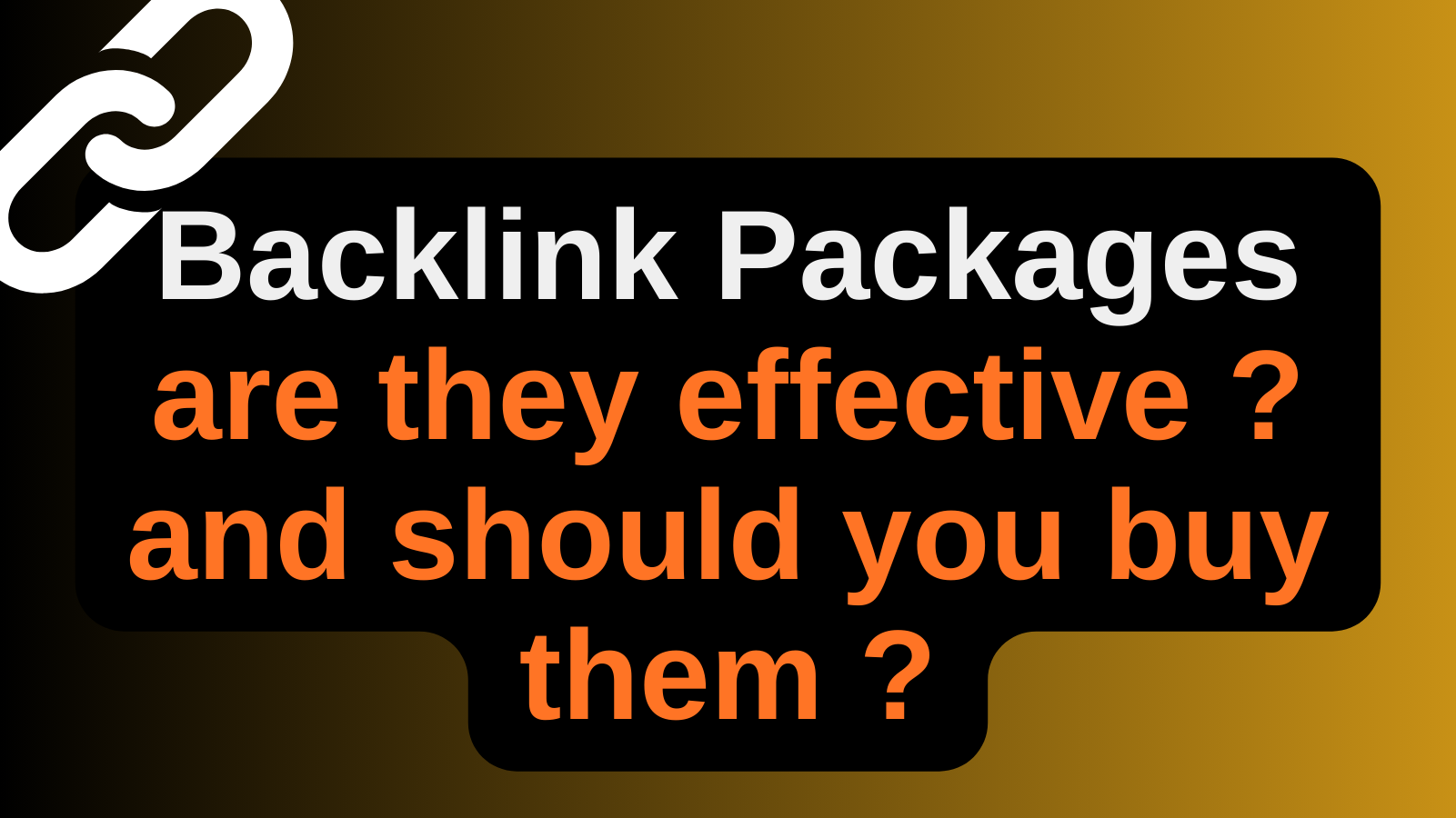 Backlink Packages are they effective and should you buy them ?