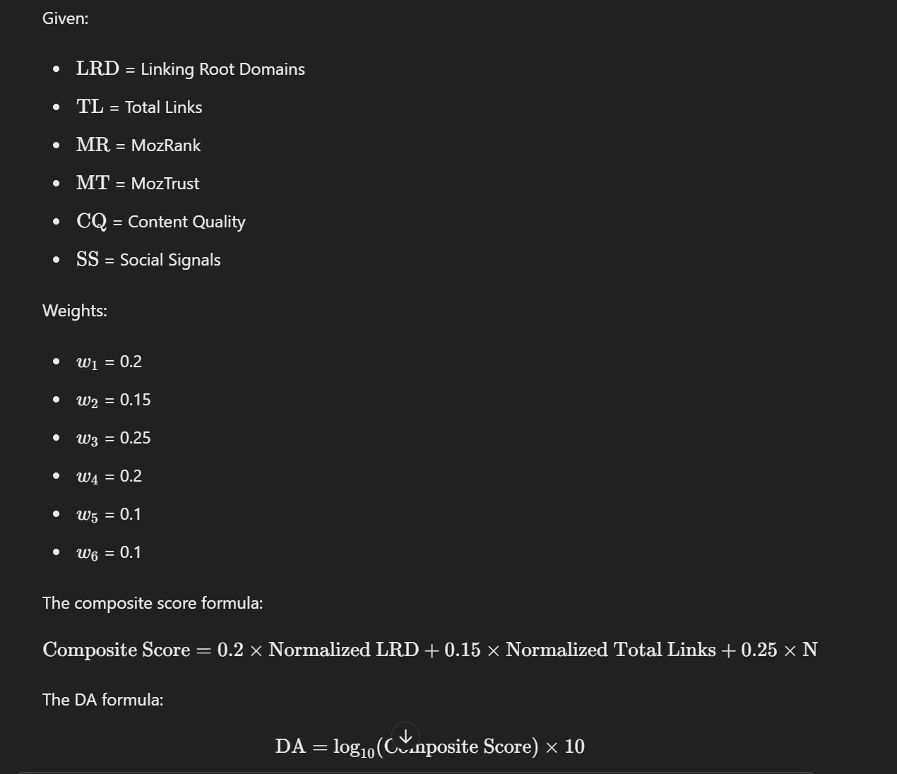 How to Calculate DA, PA, DR, DV, CF, TF for your SEO Analysis