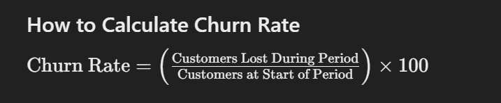 calculate churn rate
